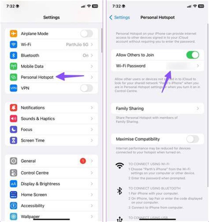 How to contact carrier for personal hotspot