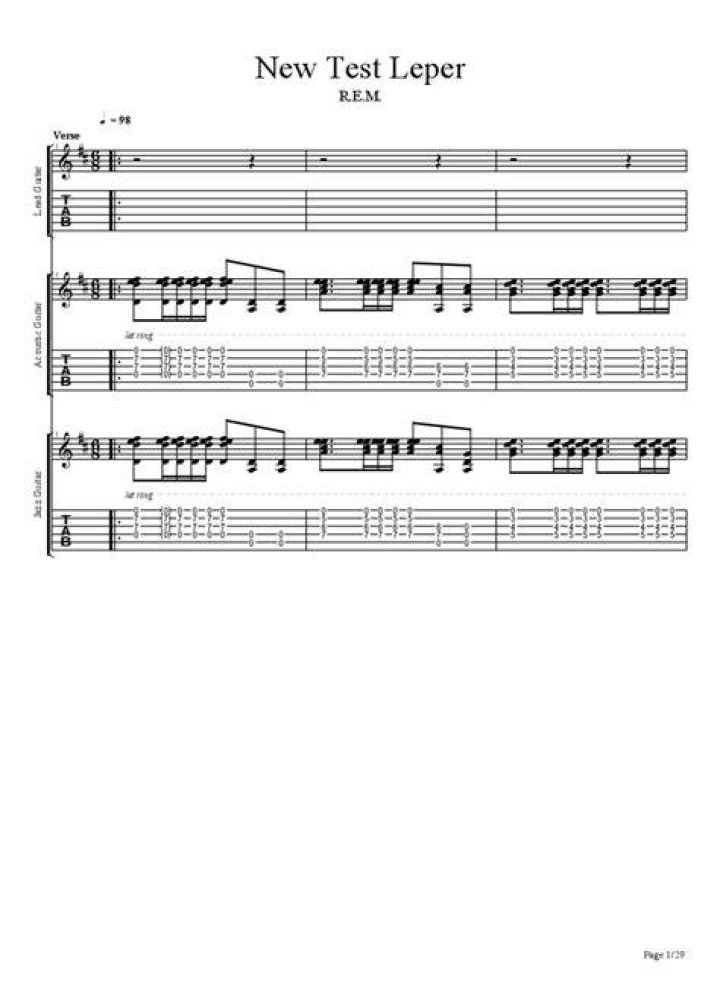 REM’s
New Test Leper Lyrics