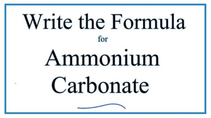 What is the formula for ammonium carbide